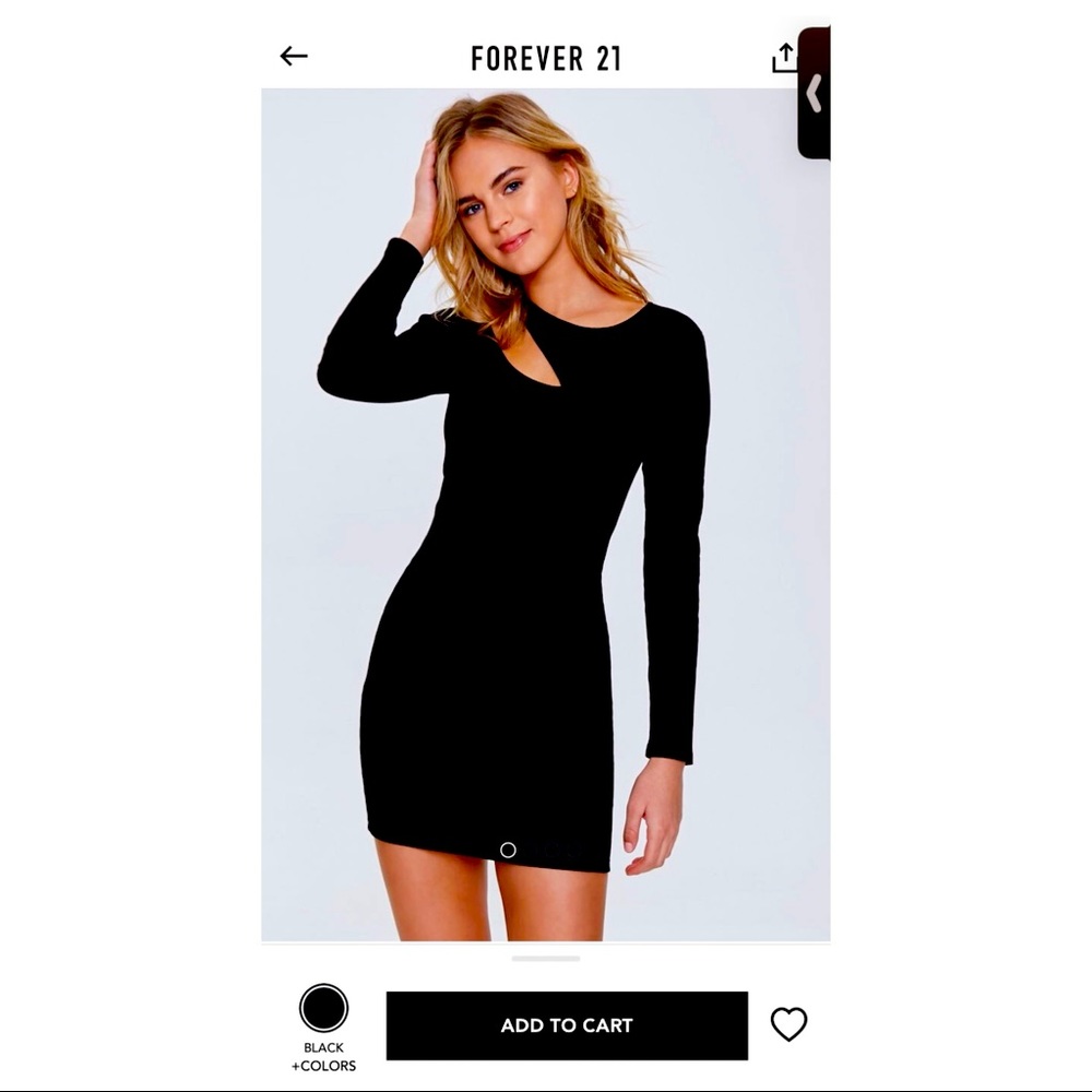forever 21 Black knit cut out dress size medium